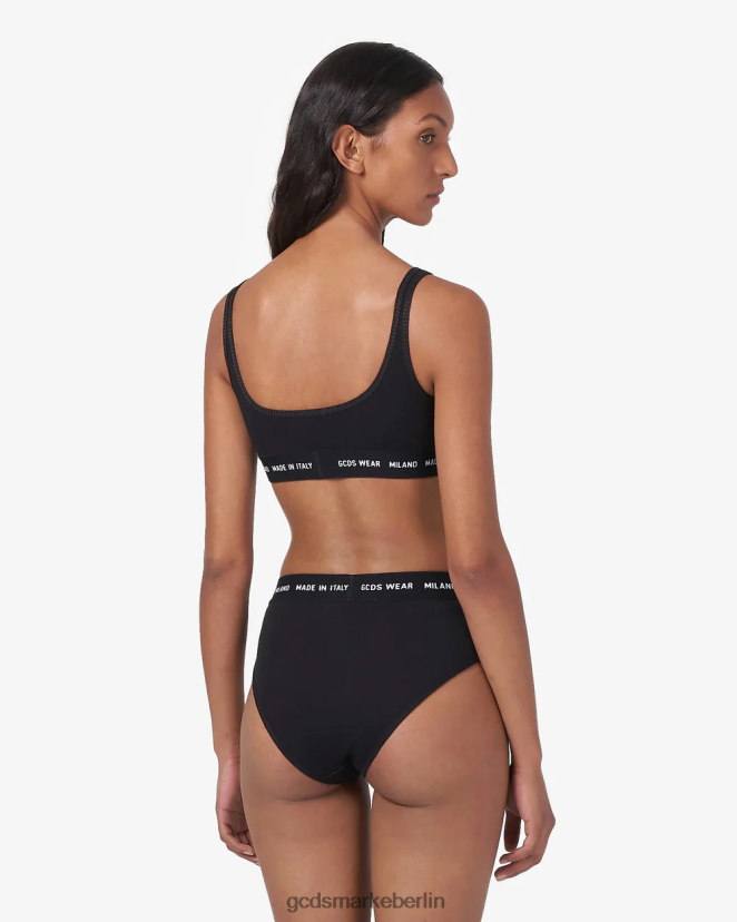 GCDS Frauen Tragen Sie einen Oblo-BH LP42F466 Schwarz Kleidung