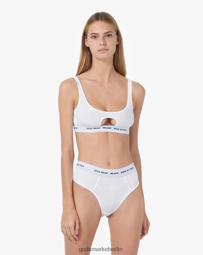 GCDS Frauen Tragen Sie einen Oblo-BH LP42F471 Weiß Kleidung