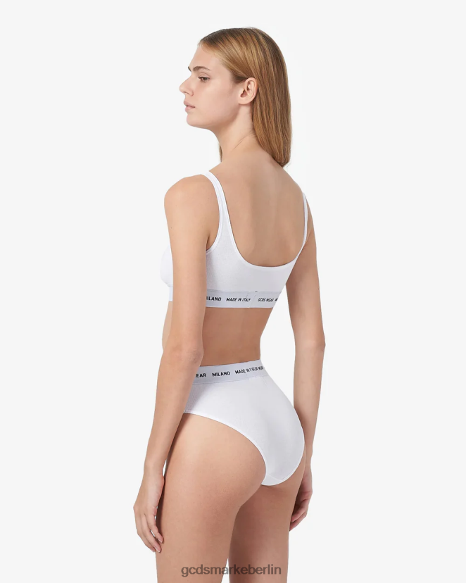 GCDS Frauen Tragen Sie einen Oblo-BH LP42F471 Weiß Kleidung