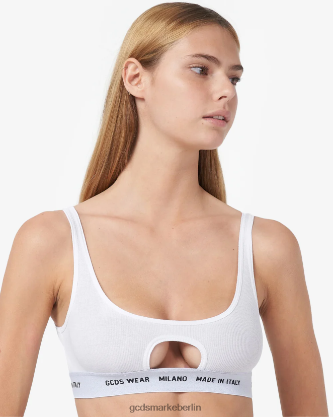 GCDS Frauen Tragen Sie einen Oblo-BH LP42F471 Weiß Kleidung