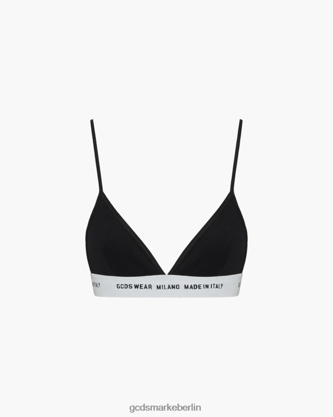 GCDS Frauen Tragen Sie einen einfachen BH LP42F467 Schwarz Kleidung