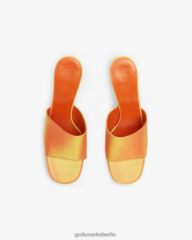GCDS Frauen Holographische Plateausandalen LP42F500 orange Schuhwerk