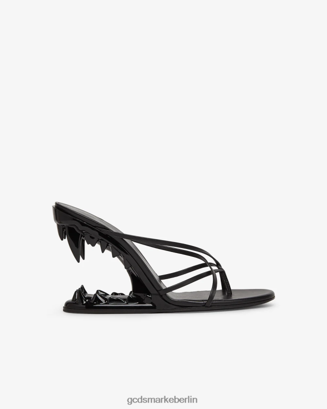 GCDS Frauen Morso Zehenstegsandalen LP42F506 Schwarz Schuhwerk