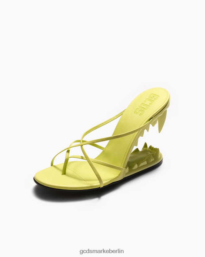 GCDS Frauen Morso metallische Zehensandalen LP42F509 Kalk Schuhwerk