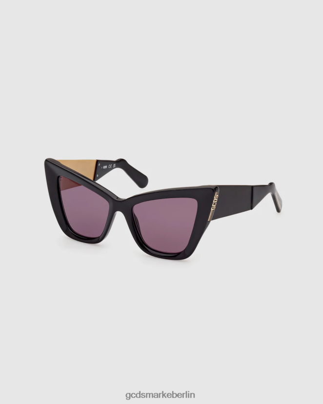 GCDS Frauen GD0026 Cat-Eye-Sonnenbrille LP42F553 Schwarz Zubehörteil