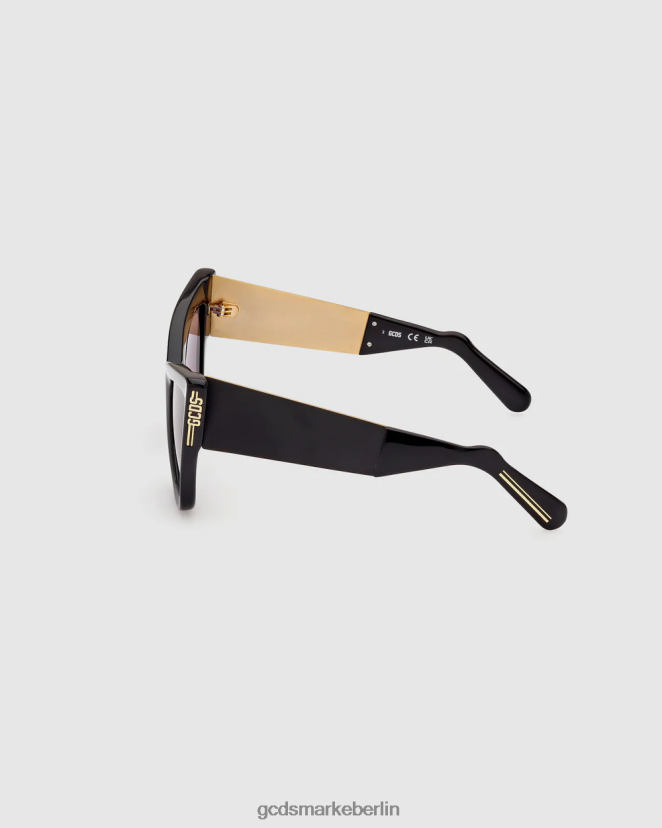 GCDS Frauen GD0026 Cat-Eye-Sonnenbrille LP42F553 Schwarz Zubehörteil