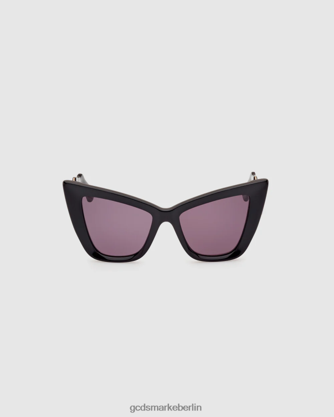 GCDS Frauen GD0026 Cat-Eye-Sonnenbrille LP42F553 Schwarz Zubehörteil