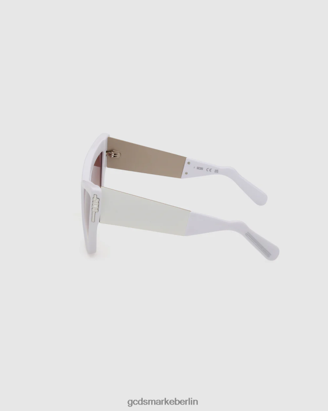 GCDS Frauen GD0026 Cat-Eye-Sonnenbrille LP42F555 Weiß Zubehörteil