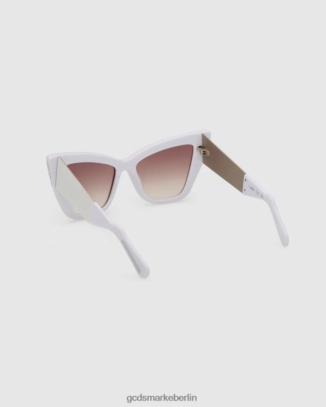 GCDS Frauen GD0026 Cat-Eye-Sonnenbrille LP42F555 Weiß Zubehörteil