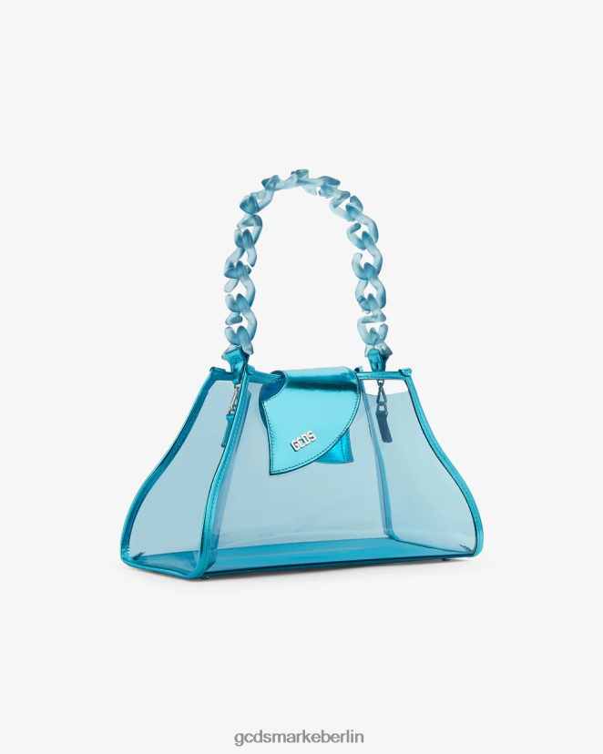GCDS Frauen Comma Transpallic Mittelgroße Tasche LP42F528 hellblau Zubehörteil
