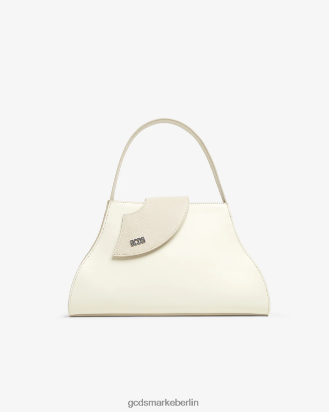 GCDS Frauen Comma mittelgroße Handtasche LP42F522 cremefarben Zubehörteil