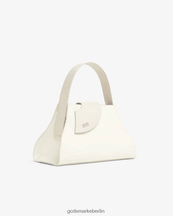 GCDS Frauen Comma mittelgroße Handtasche LP42F522 cremefarben Zubehörteil