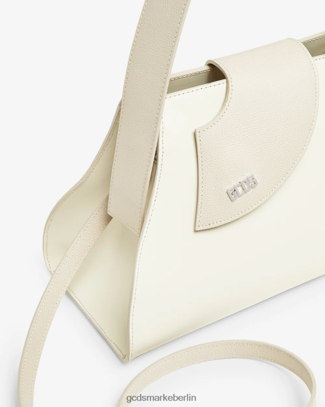 GCDS Frauen Comma mittelgroße Handtasche LP42F522 cremefarben Zubehörteil
