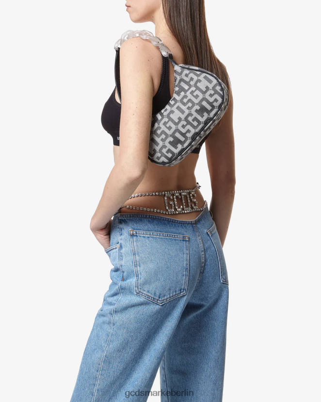 GCDS Frauen Hobo-Tasche mit Monogramm LP42F533 Mehrfarbig Zubehörteil