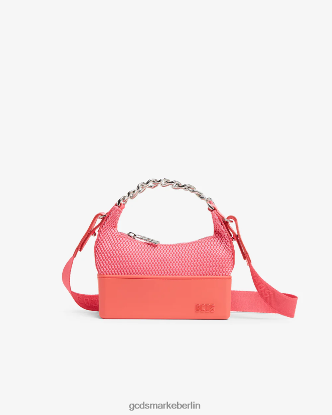GCDS Frauen Kleine Matilda-Mesh-Tasche LP42F536 Rosa Fluo Zubehörteil