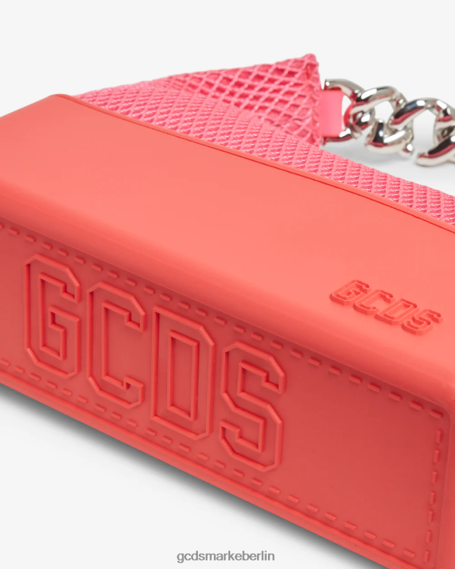 GCDS Frauen Kleine Matilda-Mesh-Tasche LP42F536 Rosa Fluo Zubehörteil