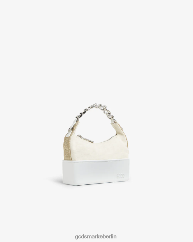 GCDS Frauen Kleine Tasche mit Matilda-Monogramm LP42F535 cremefarben Zubehörteil