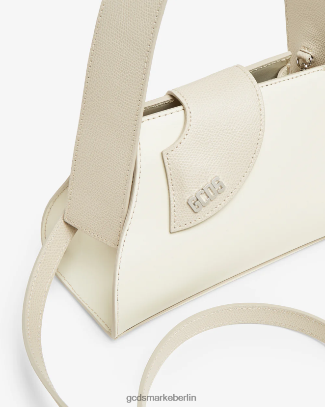 GCDS Frauen Komma kleine Handtasche LP42F521 cremefarben Zubehörteil