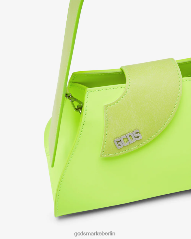 GCDS Frauen Komma kleine Handtasche LP42F538 gelbes Fluo Zubehörteil