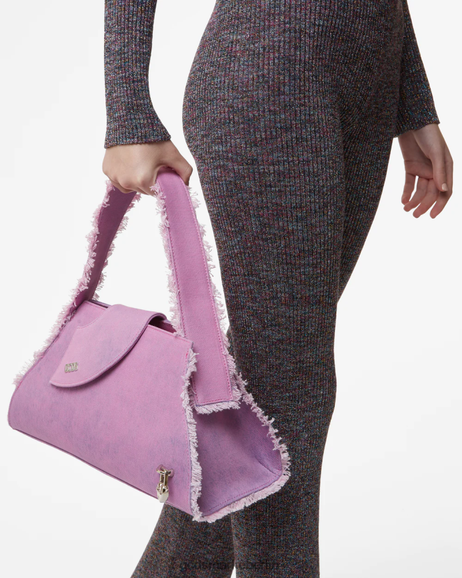 GCDS Frauen Mittlere Denim-Tasche von Comma LP42F518 Rosa Zubehörteil