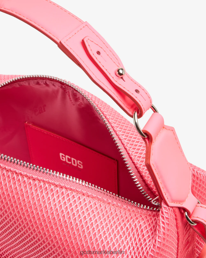 GCDS Frauen Mittlere Matilda-Mesh-Tasche LP42F537 Rosa Fluo Zubehörteil