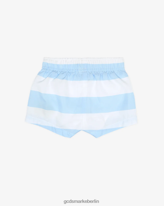 GCDS Kinder Baby-Badeshorts mit Streifen LP42F644 hellblau Kleidung