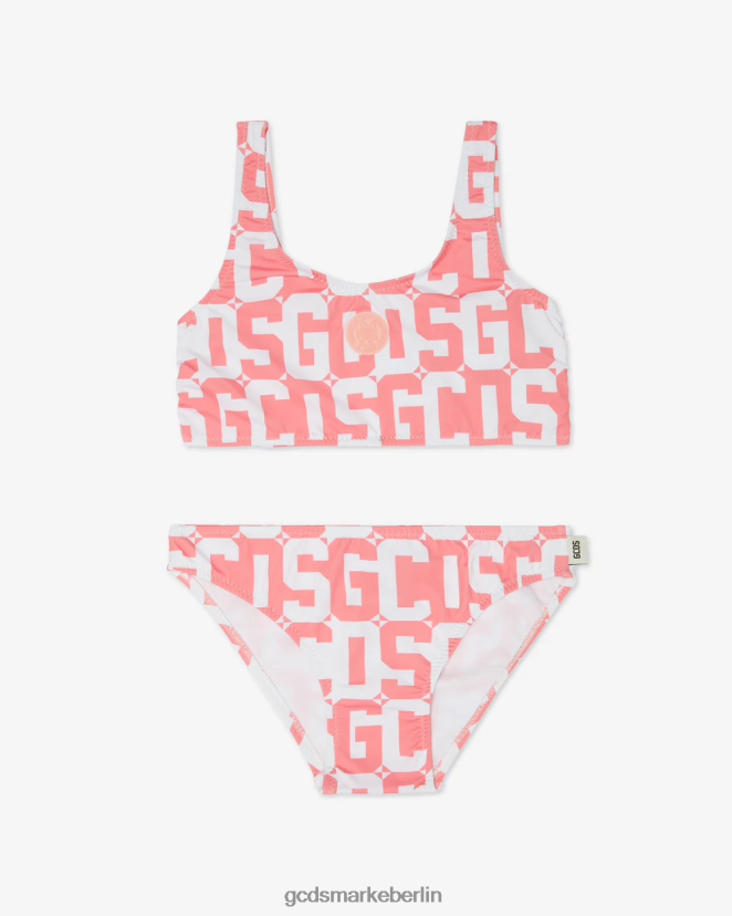 GCDS Kinder Junior-Monogramm-Bikini LP42F824 Rosa Kleidung