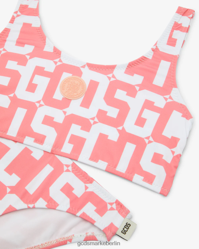 GCDS Kinder Junior-Monogramm-Bikini LP42F824 Rosa Kleidung