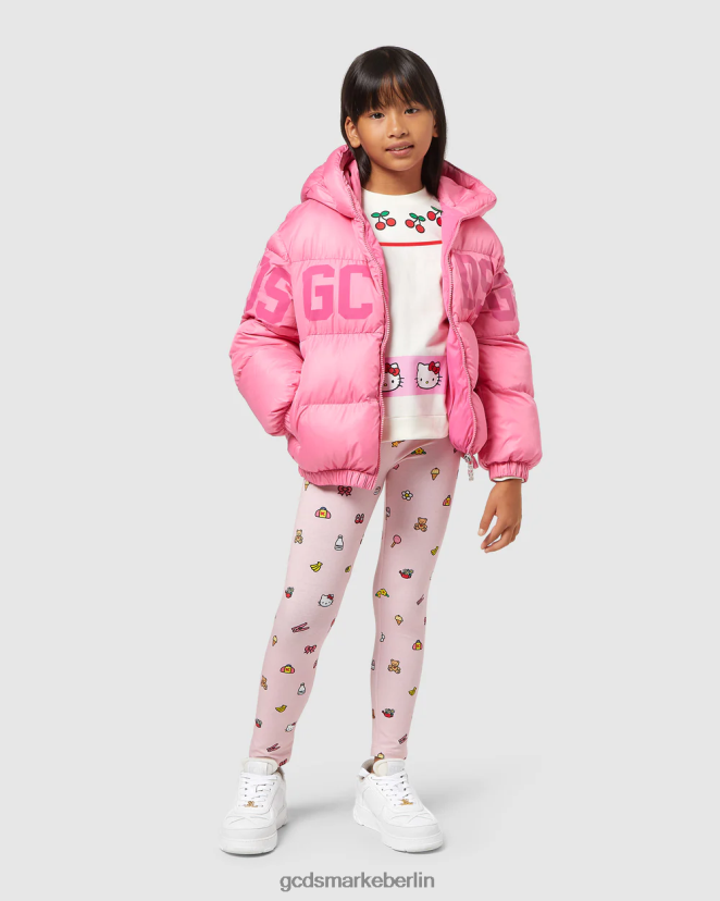 GCDS Kinder Junior-Hello-Kitty-Rundhalsausschnitt LP42F784 cremefarben Kleidung