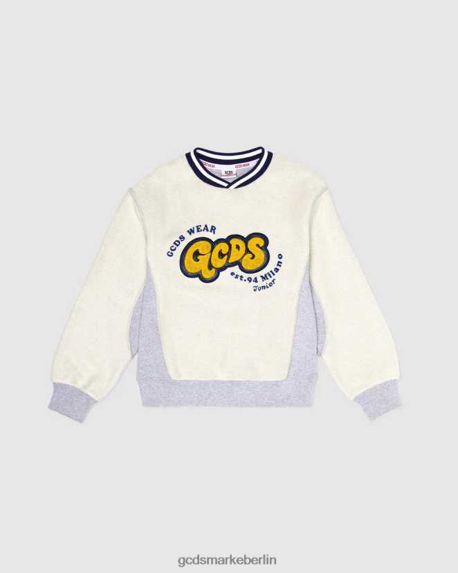 GCDS Kinder Junior-Rundhalsausschnitt LP42F673 grau Kleidung