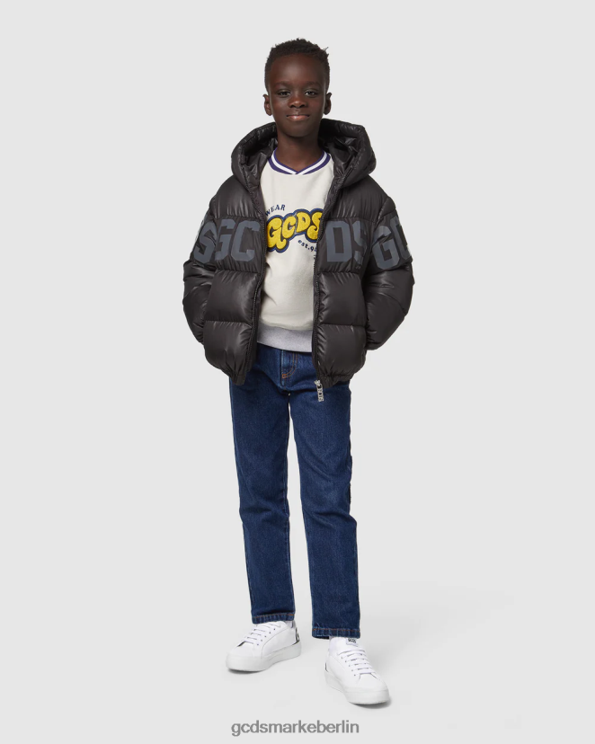 GCDS Kinder Junior-Rundhalsausschnitt LP42F673 grau Kleidung