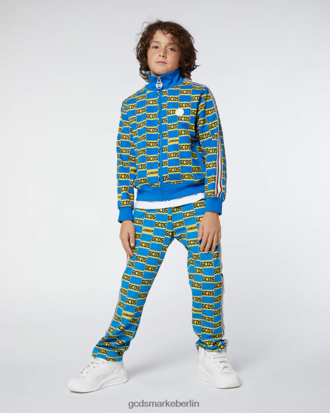 GCDS Kinder Junior-Trainingsanzug mit durchgehendem Logo LP42F682 Mehrfarbig Kleidung