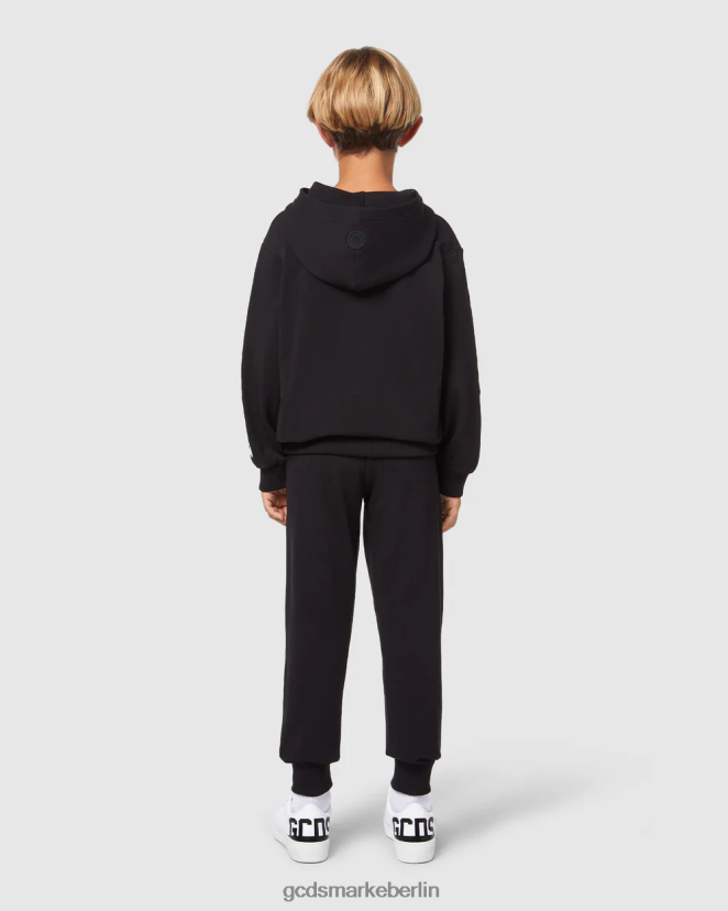 GCDS Kinder Junior-Weihnachts-Hoodie LP42F671 Schwarz Kleidung