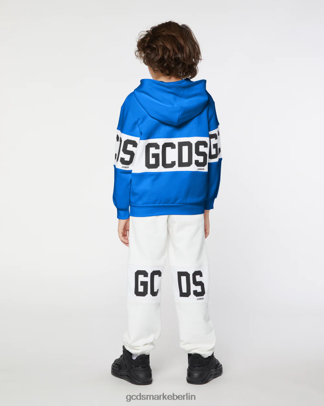 GCDS Kinder Kapuzenpullover mit Logoband für Kinder LP42F686 Blau Kleidung