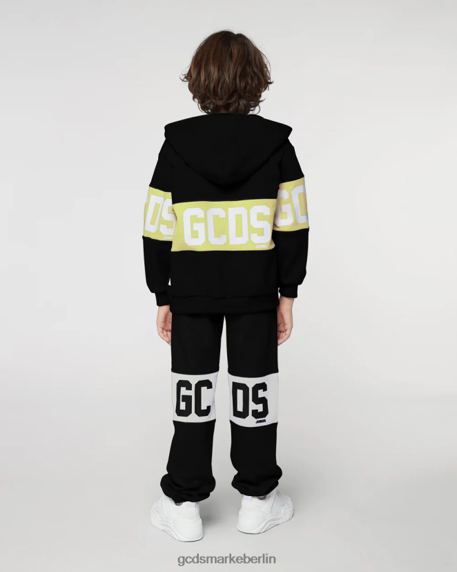 GCDS Kinder Kapuzenpullover mit Logoband für Kinder LP42F690 Kalk Kleidung