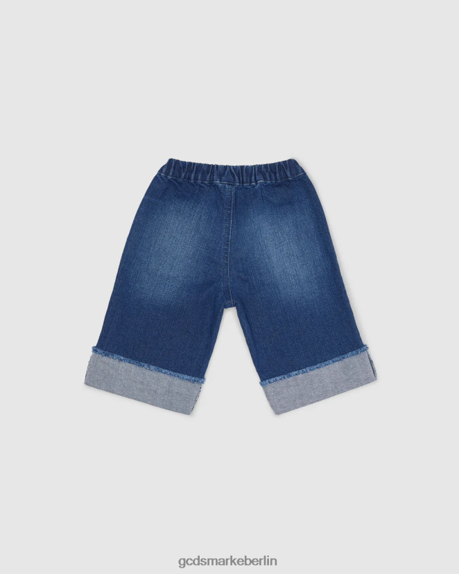 GCDS Kinder Baby-Herz-Denim-Jeans LP42F621 hellblau Kleidung