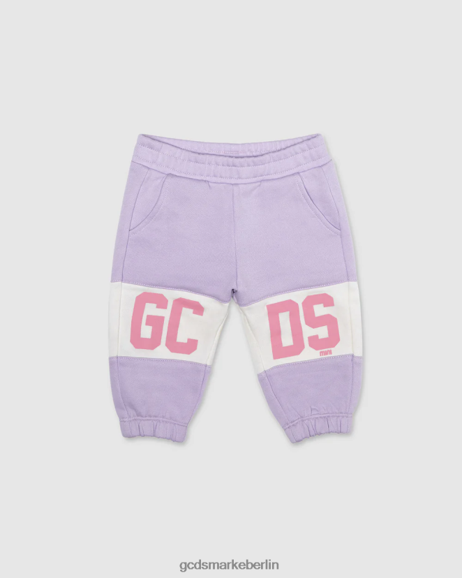 GCDS Kinder Baby-Jogginghose mit Logoband LP42F623 lila Kleidung
