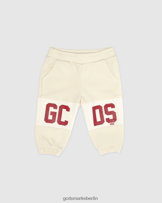 GCDS Kinder Baby-Jogginghose mit Logoband LP42F624 Schaumgrau Kleidung