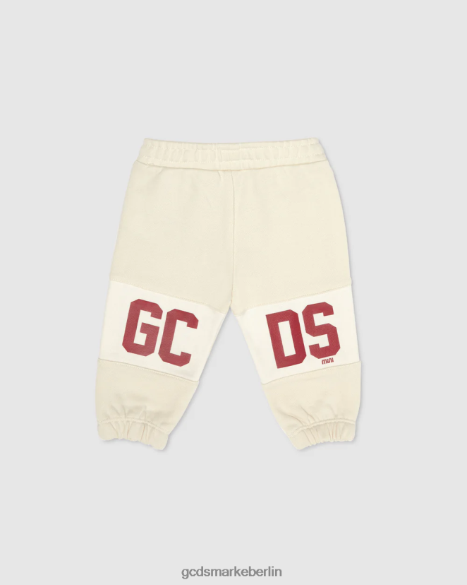 GCDS Kinder Baby-Jogginghose mit Logoband LP42F624 Schaumgrau Kleidung