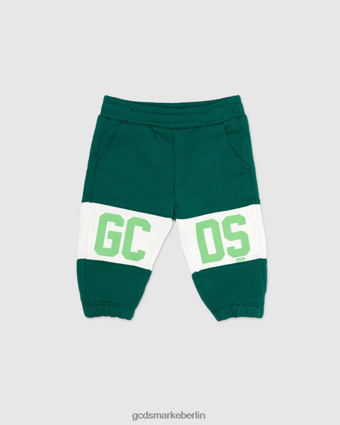 GCDS Kinder Baby-Jogginghose mit Logoband LP42F628 Grün Kleidung