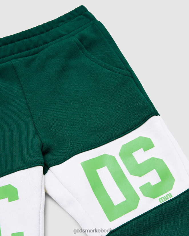GCDS Kinder Baby-Jogginghose mit Logoband LP42F628 Grün Kleidung