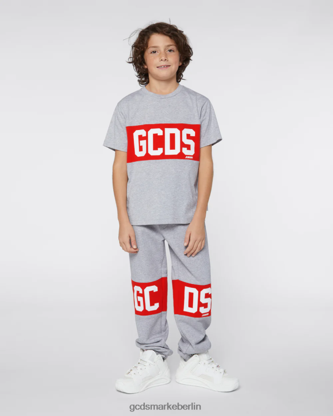 GCDS Kinder Jogginghose mit Logoband für Kinder LP42F734 grau Kleidung