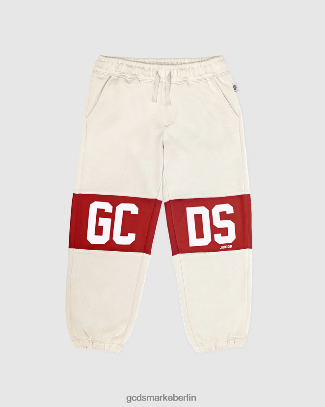 GCDS Kinder Jogginghose mit Logoband für Kinder LP42F737 Schaumgrau Kleidung