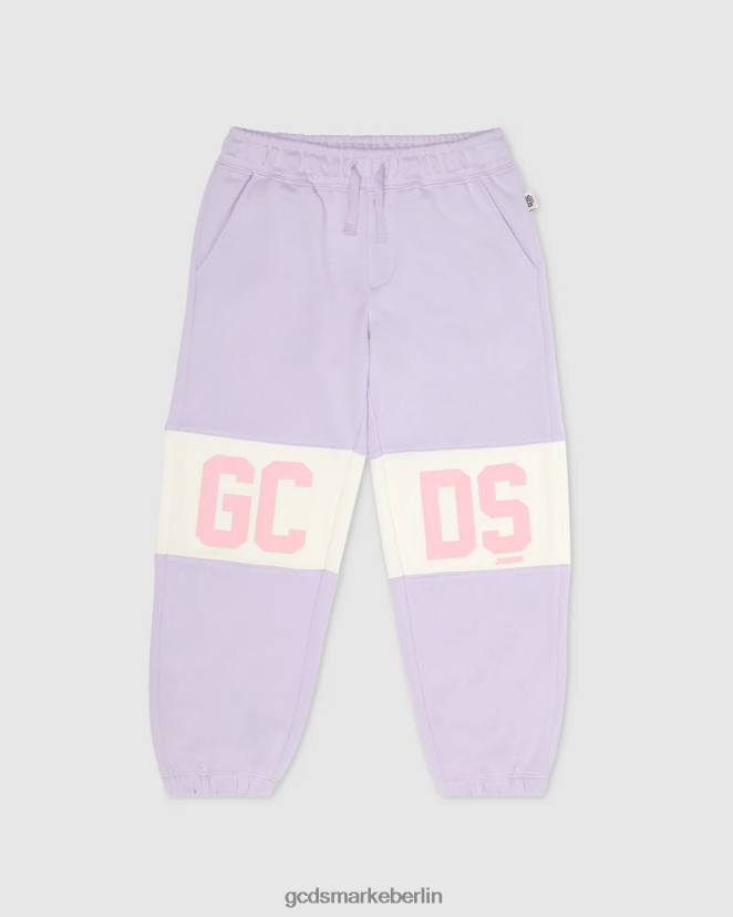GCDS Kinder Jogginghose mit Logoband für Kinder LP42F740 lila Kleidung