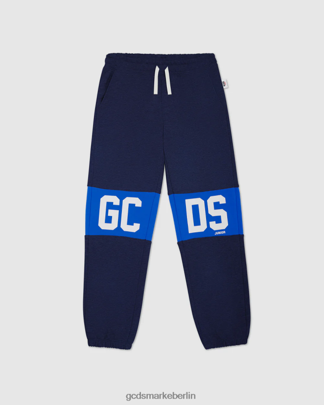 GCDS Kinder Jogginghose mit Logoband für Kinder LP42F742 Dunkelblau Kleidung