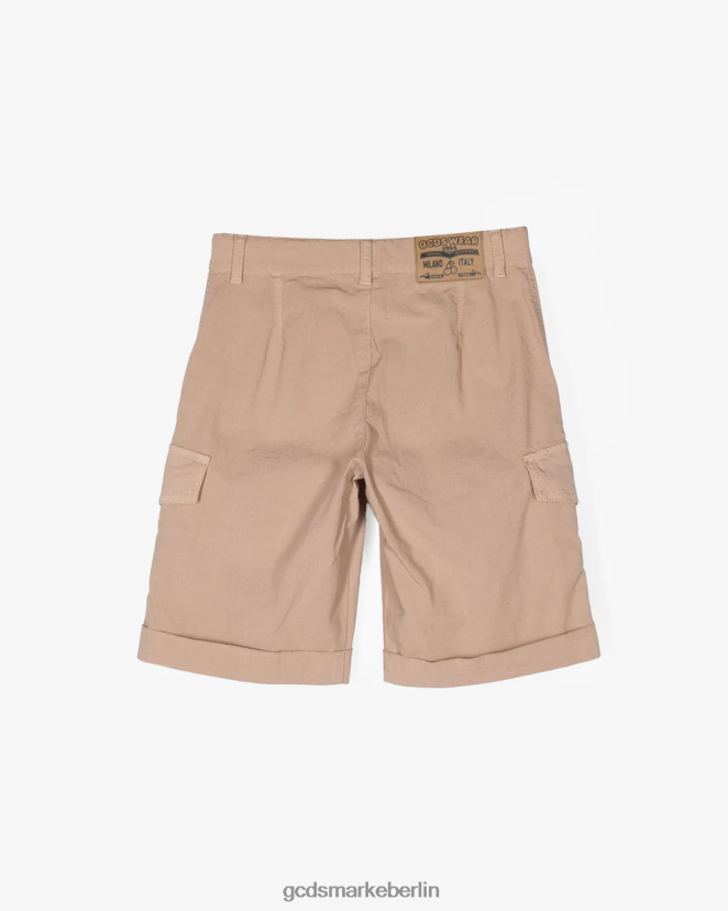 GCDS Kinder Junior-Bermuda aus Baumwolltwill im Chino-Stil LP42F762 Beige Kleidung