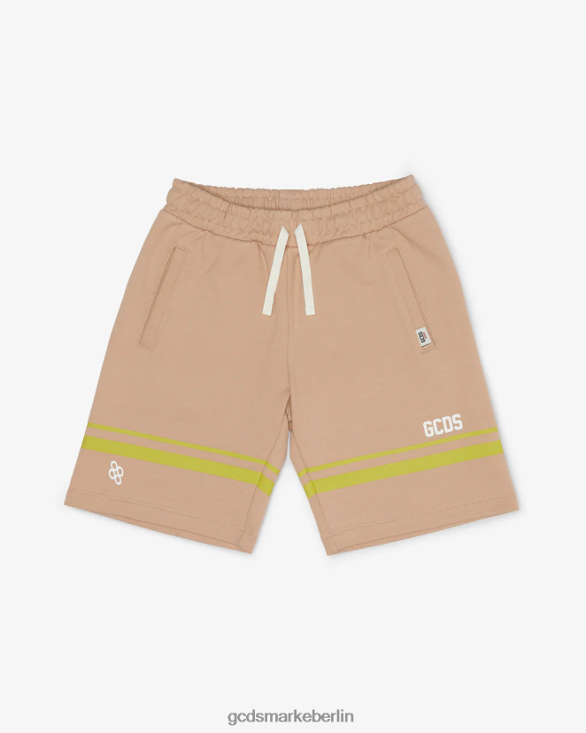 GCDS Kinder Junior-Bermuda mit niedrigem Logoband LP42F756 Beige Kleidung