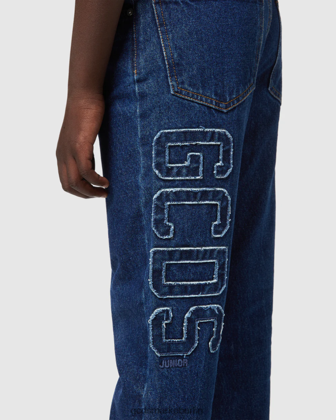 GCDS Kinder Junior-Bucket-Denim-Hose LP42F733 hellblau Kleidung