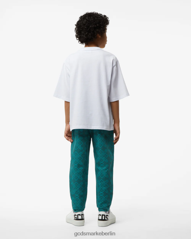 GCDS Kinder Junior-Denim-Jacquard-Hose LP42F748 Mehrfarbig Kleidung