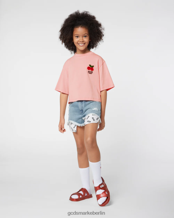 GCDS Kinder Junior-Jeansshorts LP42F818 hellblau Kleidung